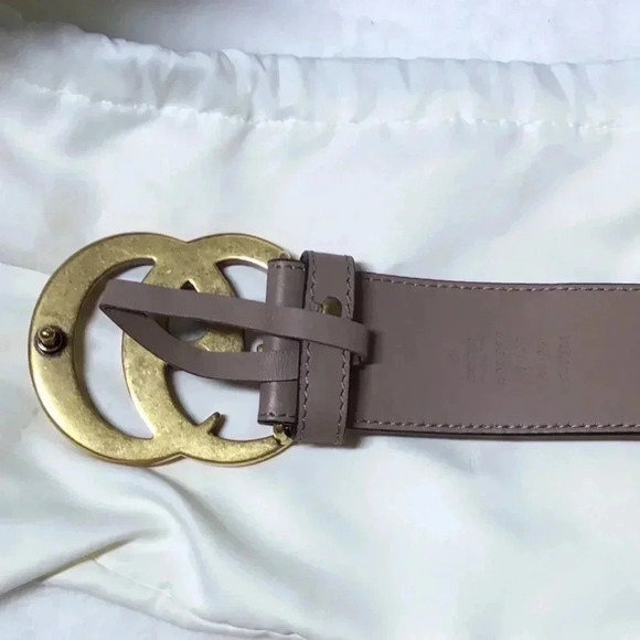 Gucci SZ 36 Nude Marmont GG Buckle Belt - Picture 4 of 9